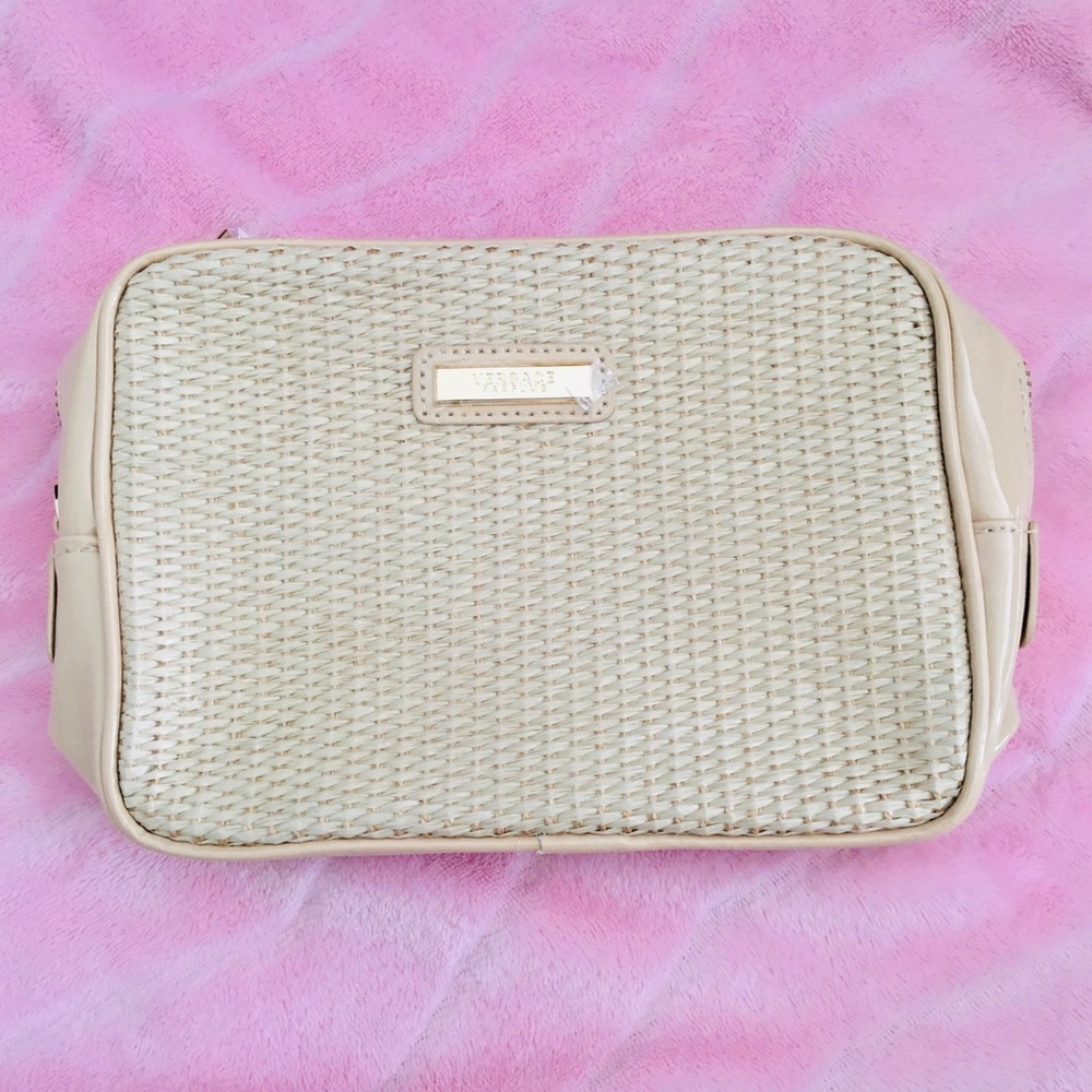 VERSACE PARFUMS Patent Make up/Travel Bag NWOT